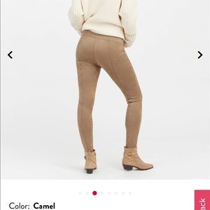NWOT Spanx suede camel leggings